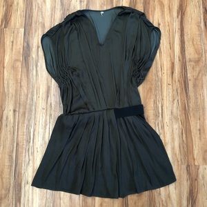 IRO MINI DRESS Silk “Elvira” Olive Green XS